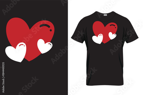 T- shirt with hearts.