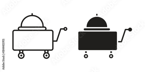 Room service icon flat and stroke collection for ui ux work.