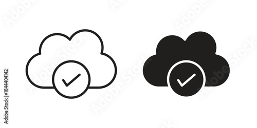 Saved to drive icon flat and stroke collection for ui ux work.