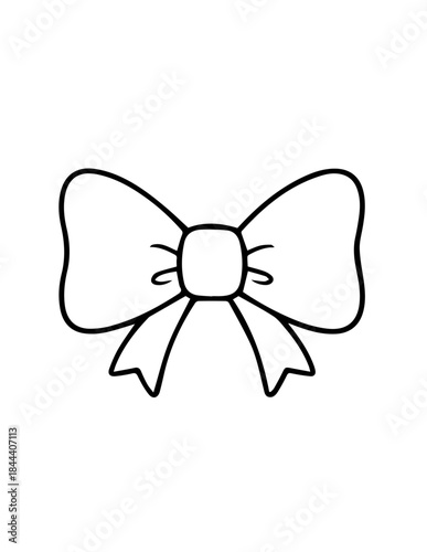 Floral bow and ribbon vector illustration with decorative flowers and spring design