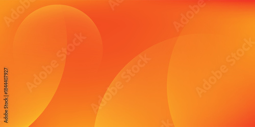 Minimal geometric background. Orange elements with fluid gradient. Dynamic shapes composition.