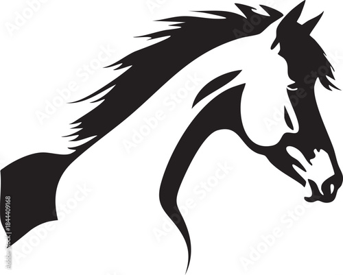 Tête de cheval logo - Silhouette