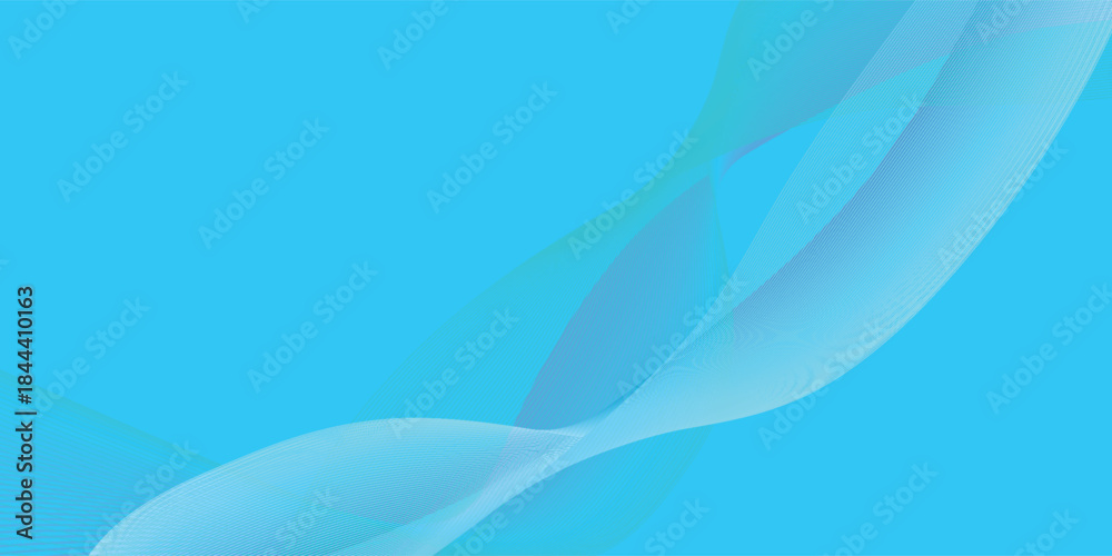 Fototapeta premium Abstract waves for design. Stylish line art background. Vector illustration. Waves with lines created using the blend tool. Curved wavy lines, smooth lines.