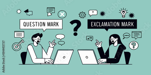 Collaboration and problem solving two people discussing ideas with laptops