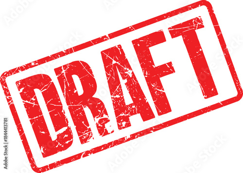 Draft Stamp Transparent Image Illustration On White Background
