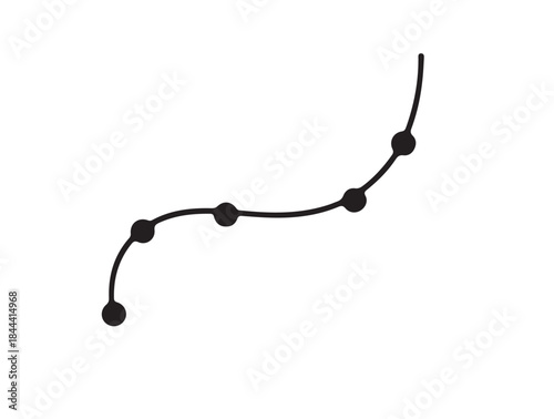 Neon Dew Fairy Lights icon in silhouette pure white background.