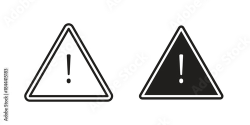 Risk icon flat and thin stroke vector pack. Editable icons set