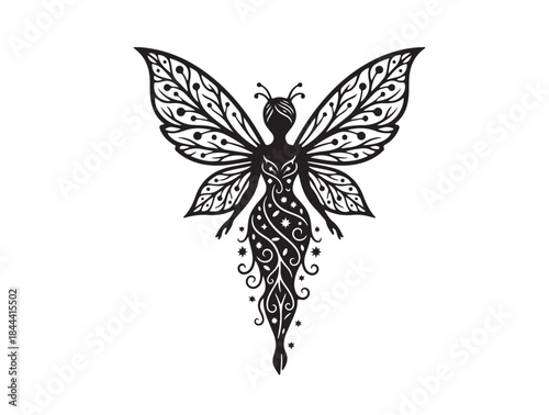  New Fairy Lights icon in silhouette pure white backgrod.