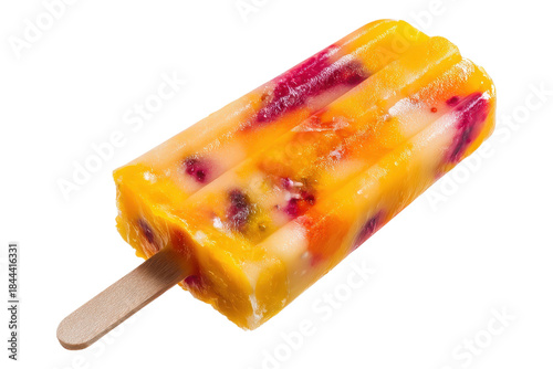 Tropical Mango Popsicle with Real Fruit for Dessert or Refreshments