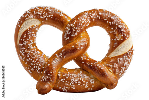 Classic Knot-Shaped Pretzel with Salt Crystals on Top