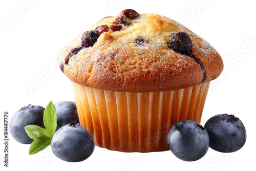 Fresh Muffin with Blueberry Pieces for Breakfast or Snack