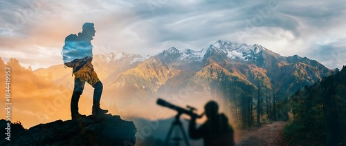 二重露光で冒険と発見を重ねた季節風景が広がるダイナミックな表現