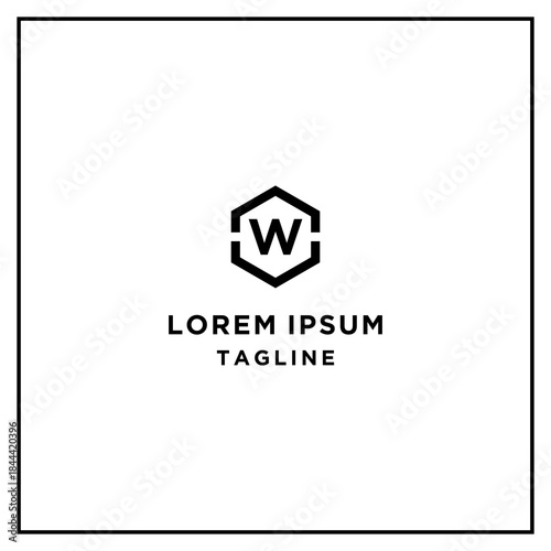 Free Download aw or wv hexagon logo - GFXLoad