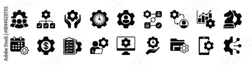 Gears teamwork business solution and strategy concept of success settings mechanical processes development flat vector illustration