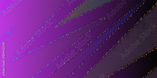 Yellow halftone pattern. Retro comic gradient background. Bright orange pixelated dotted texture overlay. Cartoon pop art faded gradient pattern. Vector backdrop for poster, banner, advertisement