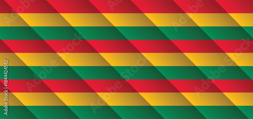 abstract colorful line stripes background, yellow, red, green , black history month, Juneteenth background