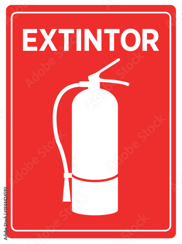 extintor fuego o incendio español