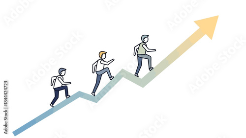 Business Team Analyzing Data and Financial Growth Metrics