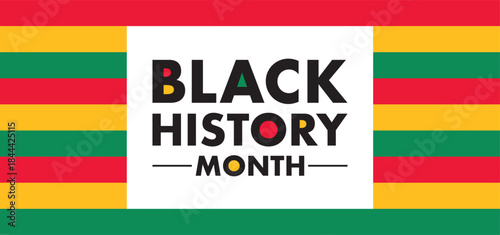 Black history month African American history celebration vector illustration