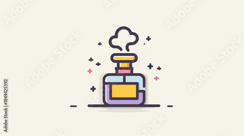 Elegant Perfume Bottle Icon Isolated