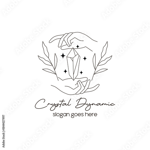 Hand with Crystal Bohemian Logo