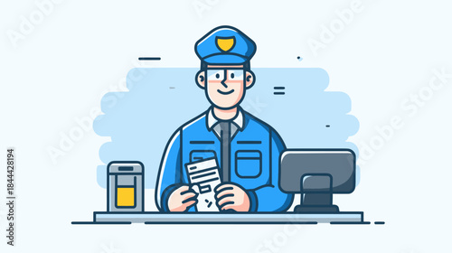 International Customs Day Officer Icon