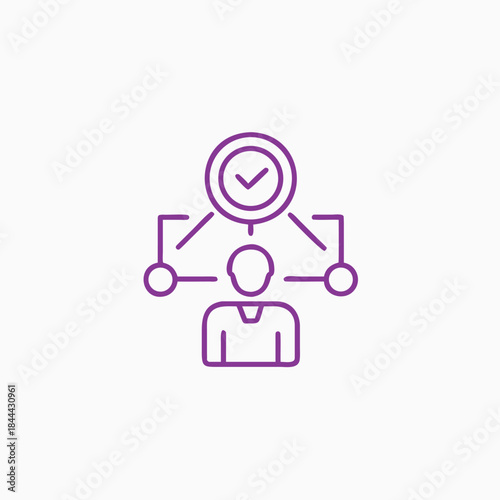 minimal thin line competence icon vector template