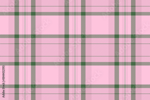 Volume seamless plaid vector, stationary background fabric textile. Crease pattern check tartan texture in light and green colors.