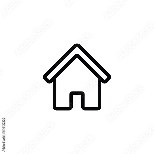 Home icon outline minimalistic symbol concept for user interface vector illustration simple line stroke