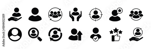 Human resource management and recruitment team group to find talent employee for business success