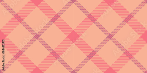 Rojo check background texture, spanish textile pattern fabric. Cover tartan seamless plaid vector in red and orange colors.