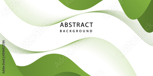 Green wave background. simple cover design, web, eps10