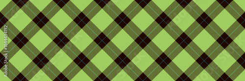 American fabric vector check, herringbone pattern background seamless. Mature texture plaid tartan textile in black and green colors.