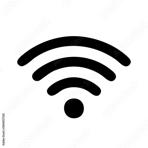 WIFI　アイコン　素材　モノクロ　シンプル