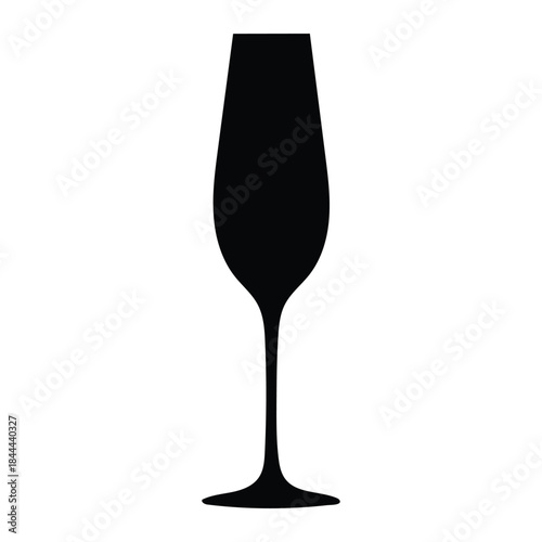 Tableau sur toile Champagne Glass Silhouette Vector Icon for Party and Luxury Beverage Theme