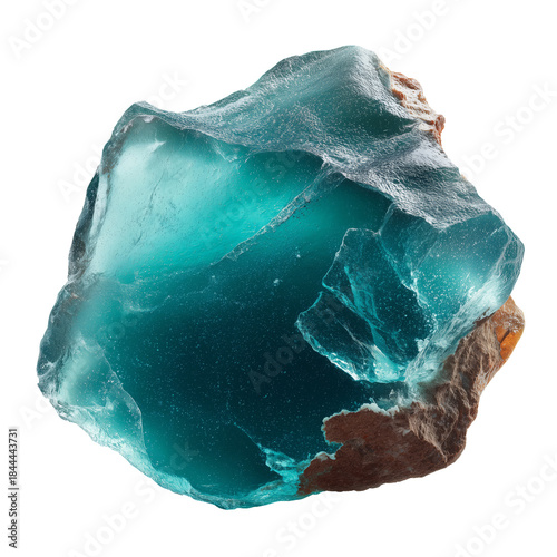 Beautiful Blue Mineral With Clear Surfaces Found in Nature