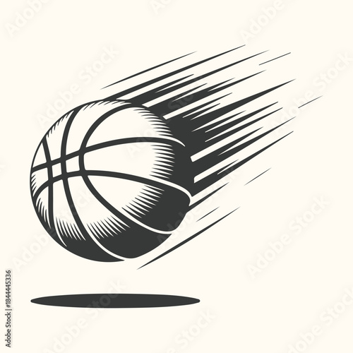 Dynamic Basketball in Motion with Motion Streaks sport game