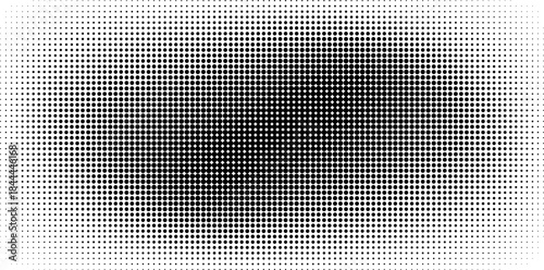 grunge Halftone white and black dots pattern and black gradient grunge texture background. Dotted line comic sport style vector illustration