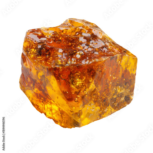 Natural Amber Stone With Inclusions Found in a Forest During the Afternoon