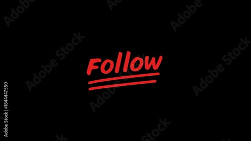 Follow text with underline animation