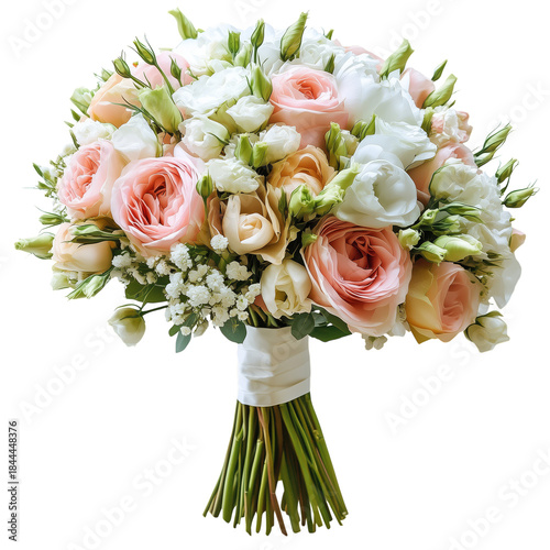 Beautiful Bouquet of Colorful Flowers With Soft Petals and Greenery at a Flor...