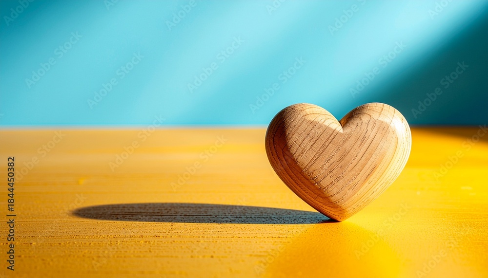 Fototapeta premium ミニマルなハートとコピースペース / Minimalist Heart with Copy Space 