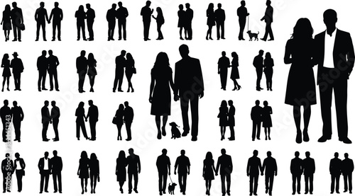 Vector silhouette collection of professional male soccer players dribbling, kicking, and controlling the ball, illustrating competitive sports, training, and athletic concepts.