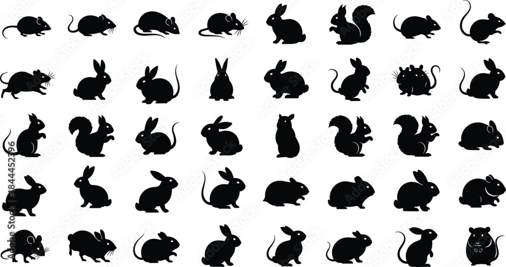 Fototapeta premium Vector silhouette collection of antique and ornate door knockers, featuring elaborate shield, cross, and gargoyle designs, illustrating vintage hardware and architectural elements.