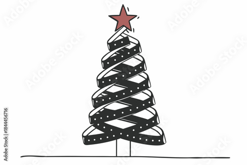 christmas tree made from paper