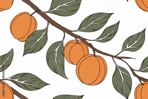 seamless pattern with tree branches