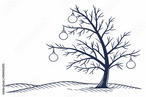 winter tree silhouette