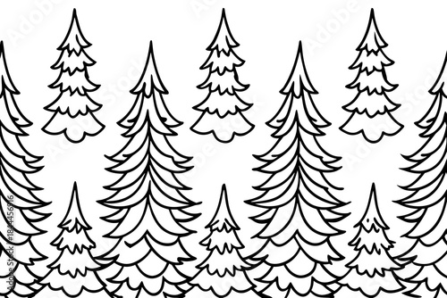 christmas trees vector