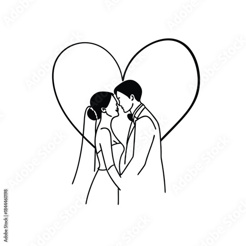 Romantic vector illustration of a man kneeling down to propose to his girlfriend with a ring in a park setting.