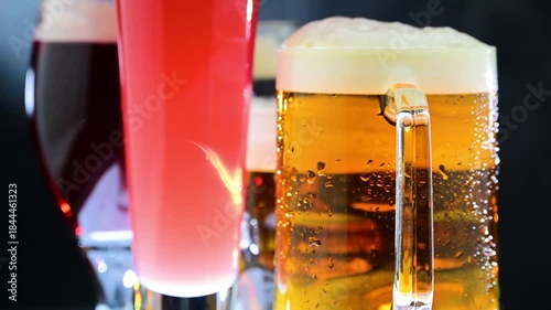  Glasses with different sorts of beer